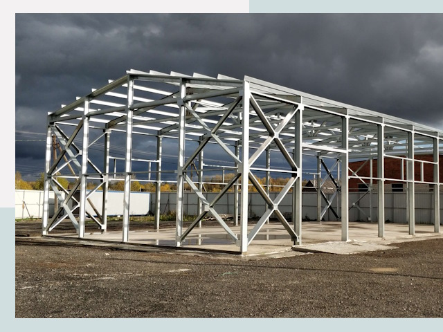 Двускатные ангары в Волгоград от 623 руб. за квадрат