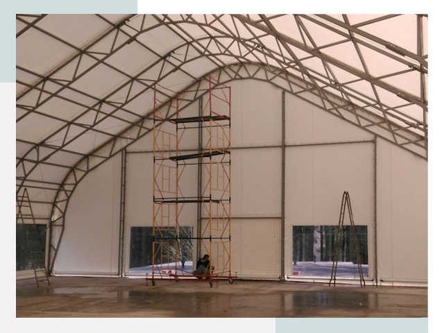 Шатровые ангары в Волгограде